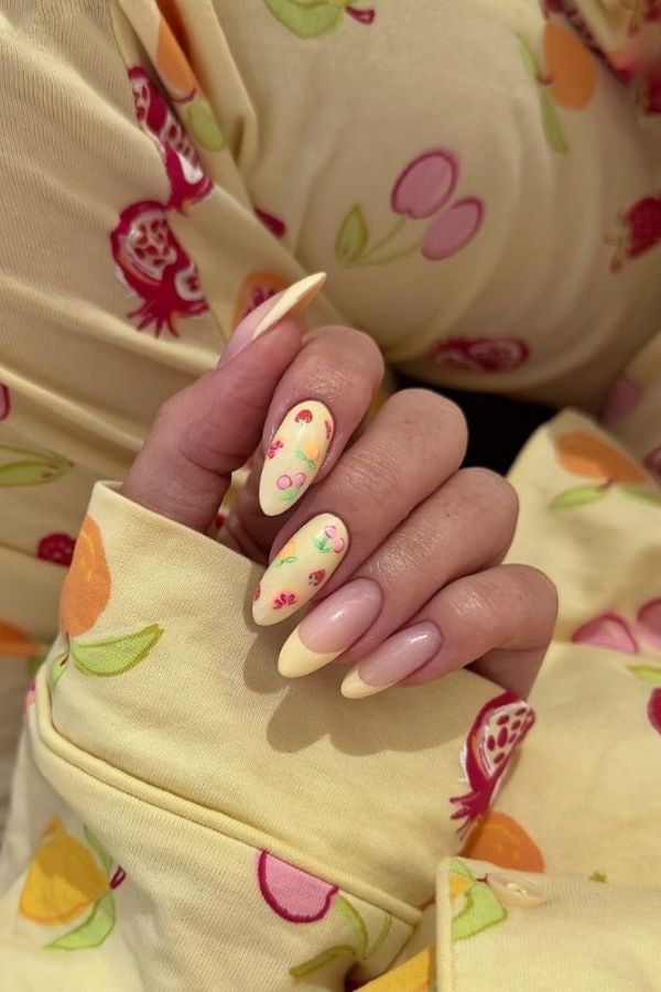 29 Juicy Fruit Nail Designs to Sweeten Your Summer Look 16 Mix Fruit Manicure Design