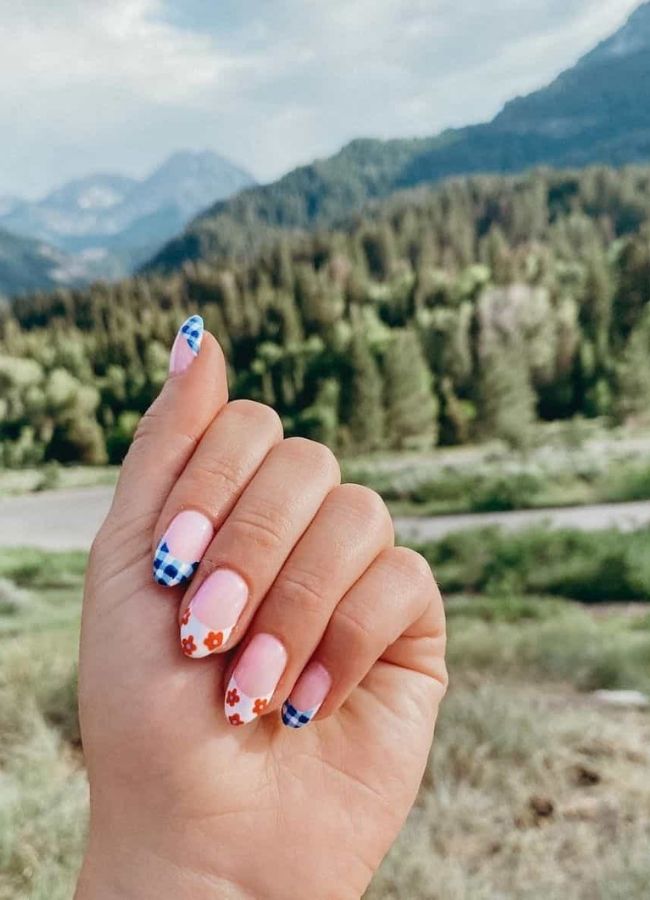 59 Elegant 4th Of July Nails Patriotic Nail Designs You Must Try on Independence Day 12 Modern French Tips for Fourth of July
