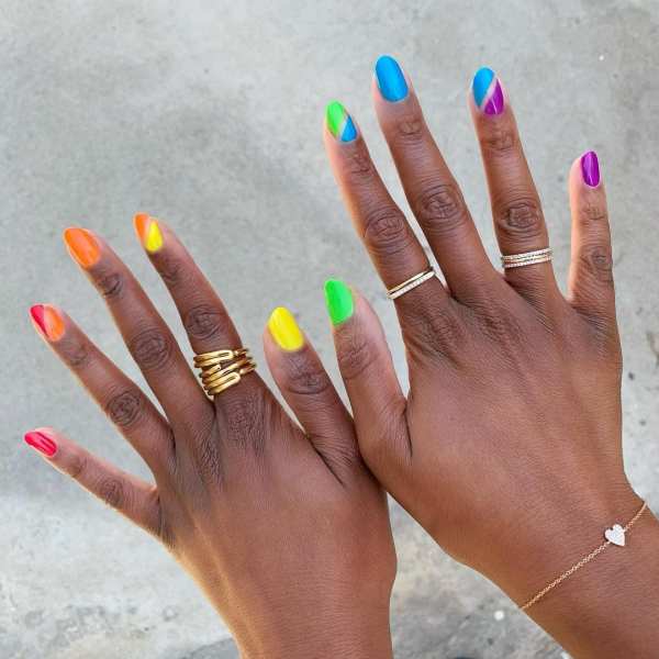Neon-Bright Summer Nails
