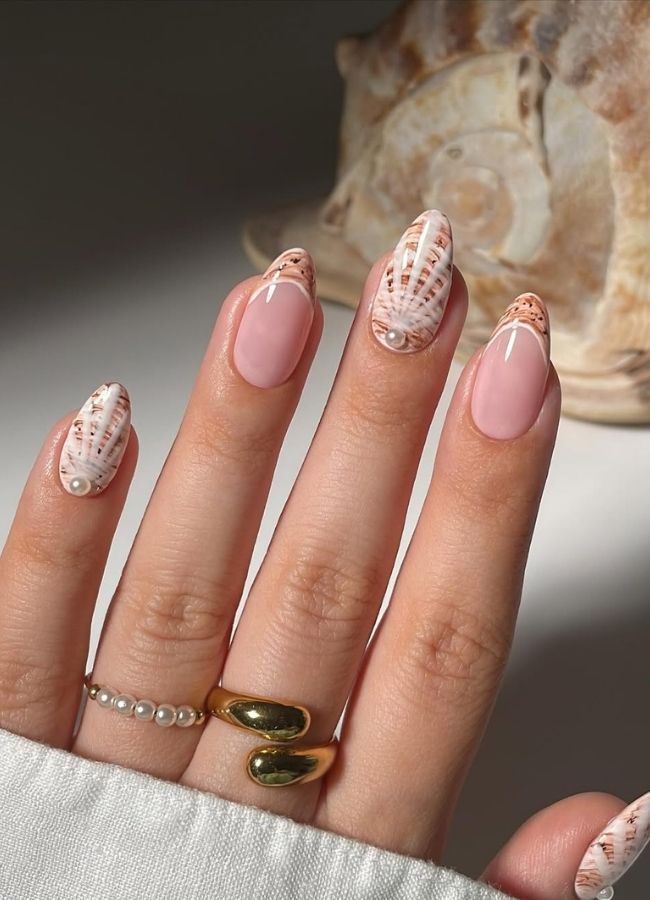 31 Insanely Cute Beach Nails Designs Ideas You’ll Want to Recreate This Summer 24 Ocean Dreams Beach Nails