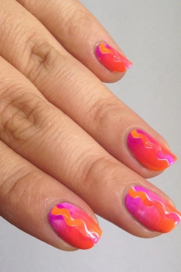 Orange Magenta Swirls