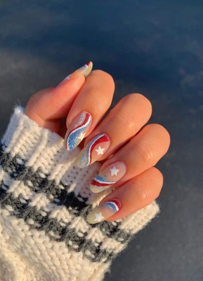 59 Elegant 4th Of July Nails Patriotic Nail Designs You Must Try on Independence Day 6 Patriot Vibes with Stars and Stripes Nails
