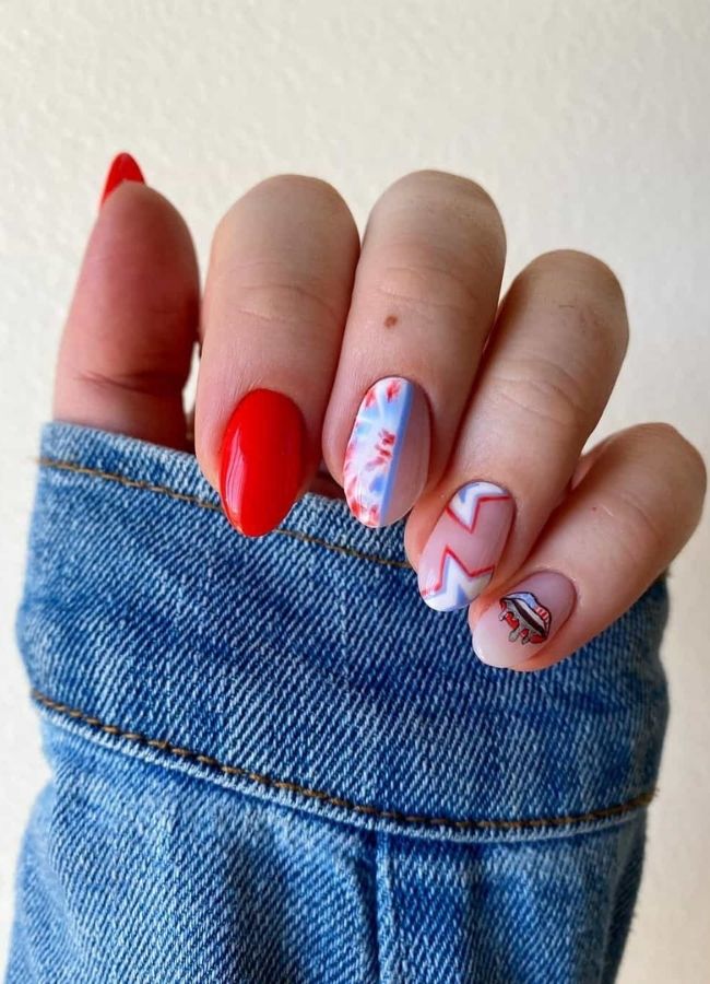 59 Elegant 4th Of July Nails Patriotic Nail Designs You Must Try on Independence Day 42 Patriotic 4 July Manicure Ideas