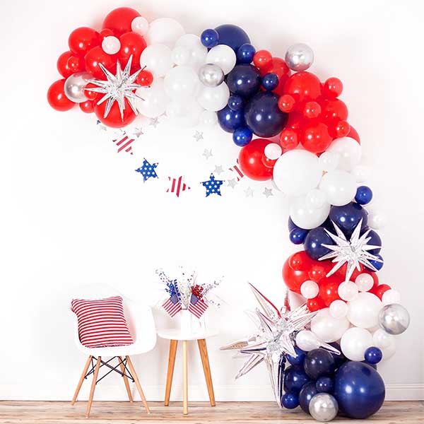 Patriotic Balloon Garland Arch