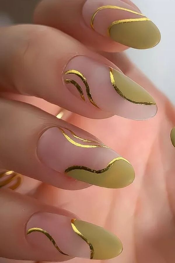 34 Most Stunning Deco Nails Art to Try Right Now 28 Pistachio Deco Nails
