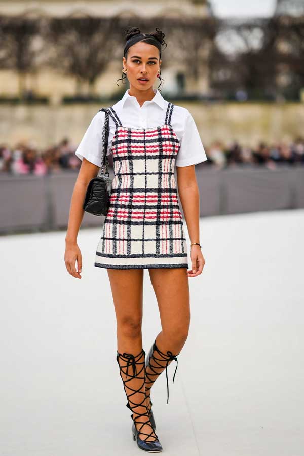37 Festive 4th of July Outfits to Celebrate Independence Day in Style 2 Plaid Dress With Button-Down
