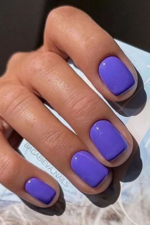 43 Trending Short Summer Nails Designs You Can’t Miss But Replicate 24 Purple Pop Small Nails