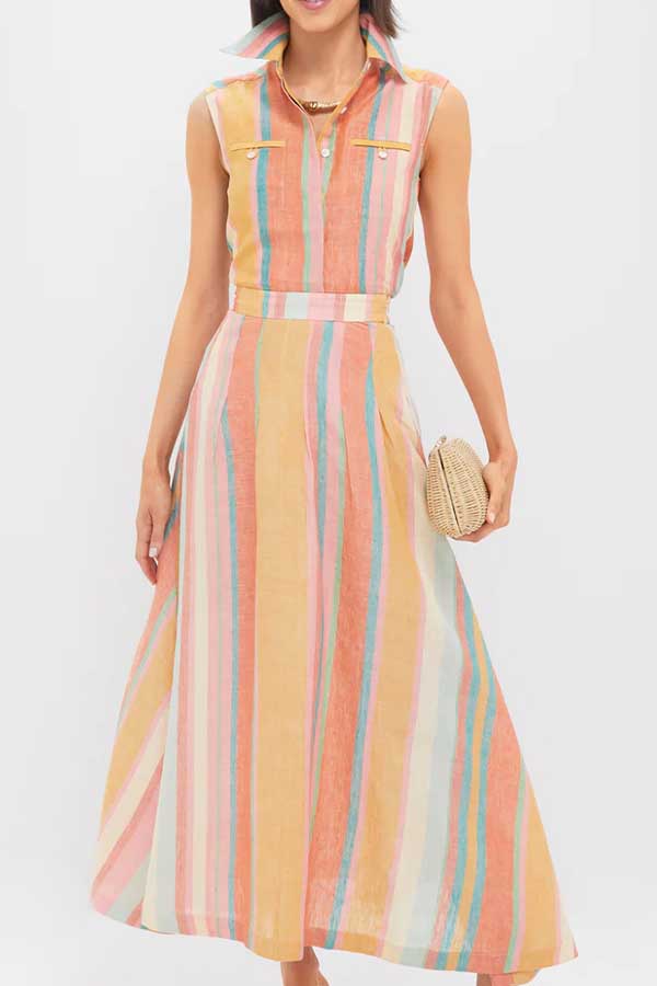37 Festive 4th of July Outfits to Celebrate Independence Day in Style 23 Rainbow Stripe Ylenia Top