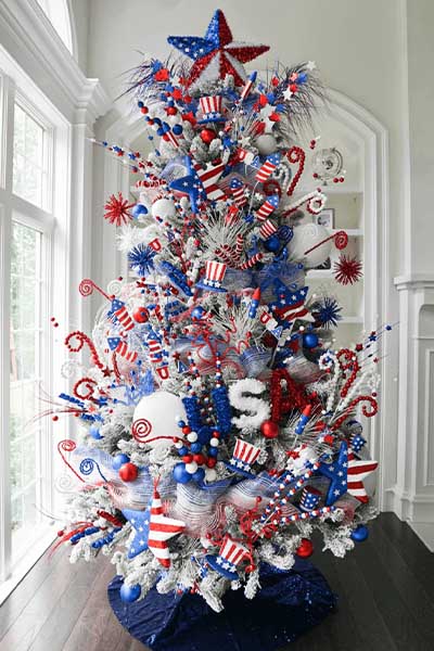 Red, White, Blue Holiday Tree