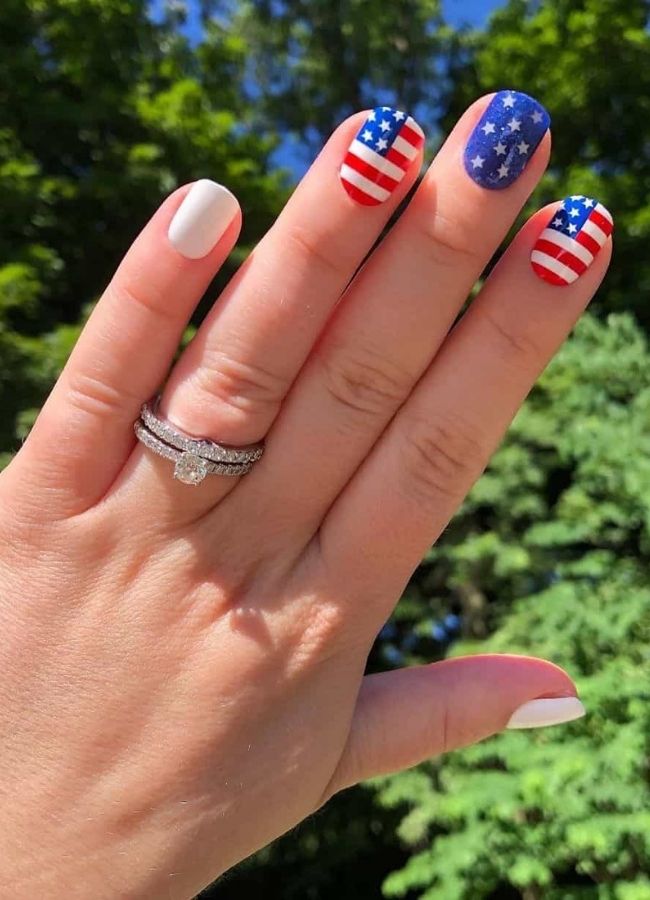 59 Elegant 4th Of July Nails Patriotic Nail Designs You Must Try on Independence Day 23 Red and White USA Flag Simple Nail Art