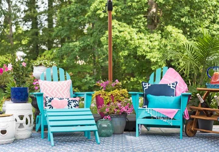 44 Back Patio Ideas on a Budget to Transform Small Outdoor Spaces 28 Refresh Outdoor Furniture with Paint