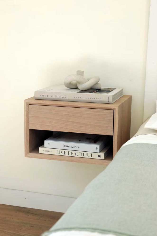 47 Dream Apartment Decor Ideas to Make You Feel Like Home 19 Save Space with Floating Nightstands