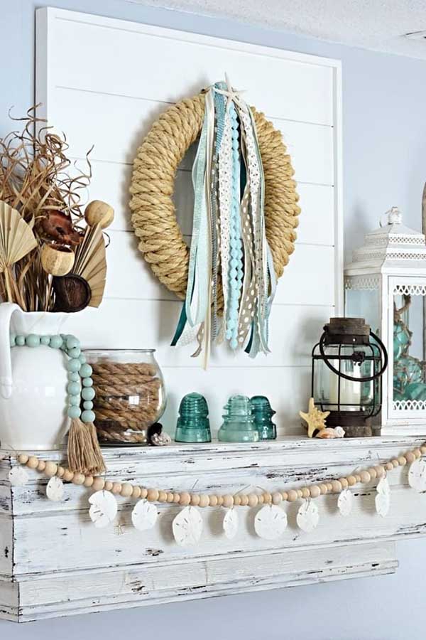 36 Stunning Summer Decorating Ideas to Refresh Your Home for 2025 24 Seaside-Inspired Mantel Style