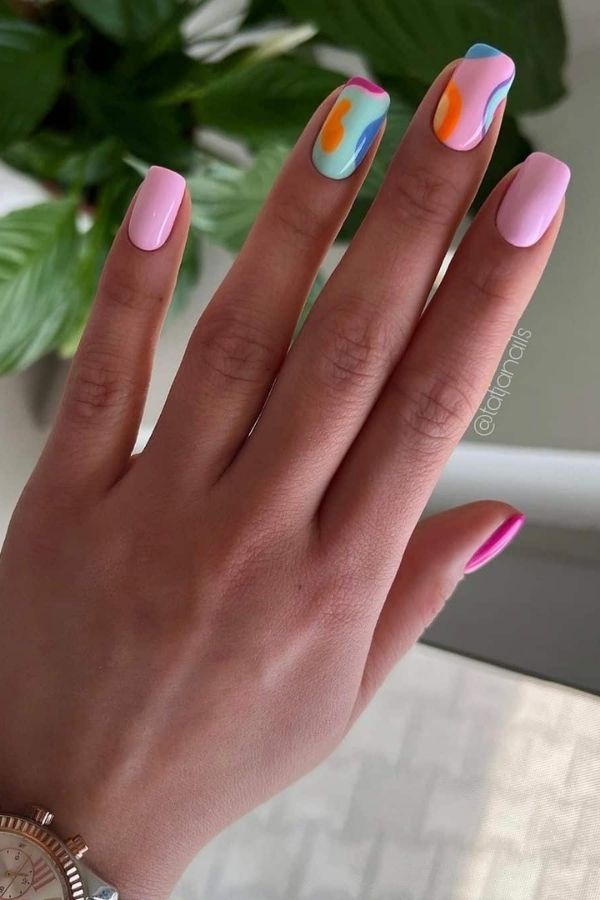 43 Trending Short Summer Nails Designs You Can’t Miss But Replicate 17 Short Mix Summer Nails