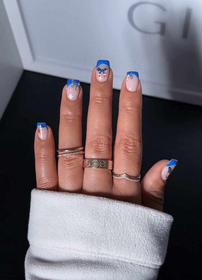 59 Elegant 4th Of July Nails Patriotic Nail Designs You Must Try on Independence Day 54 Short Nail Ideas for Freedom Day