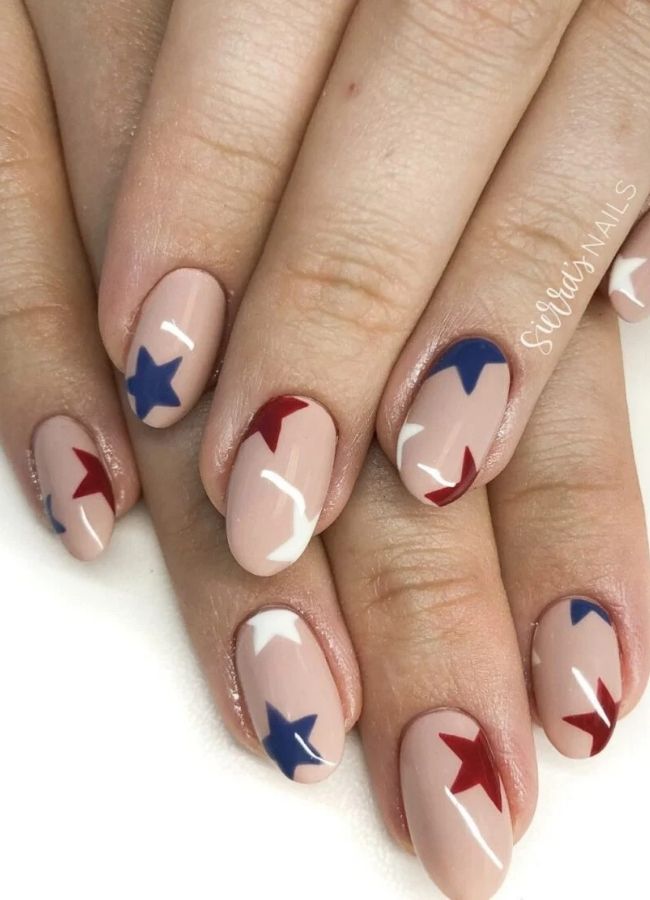 59 Elegant 4th Of July Nails Patriotic Nail Designs You Must Try on Independence Day 10 Simple Festive Star-Spangled Nails