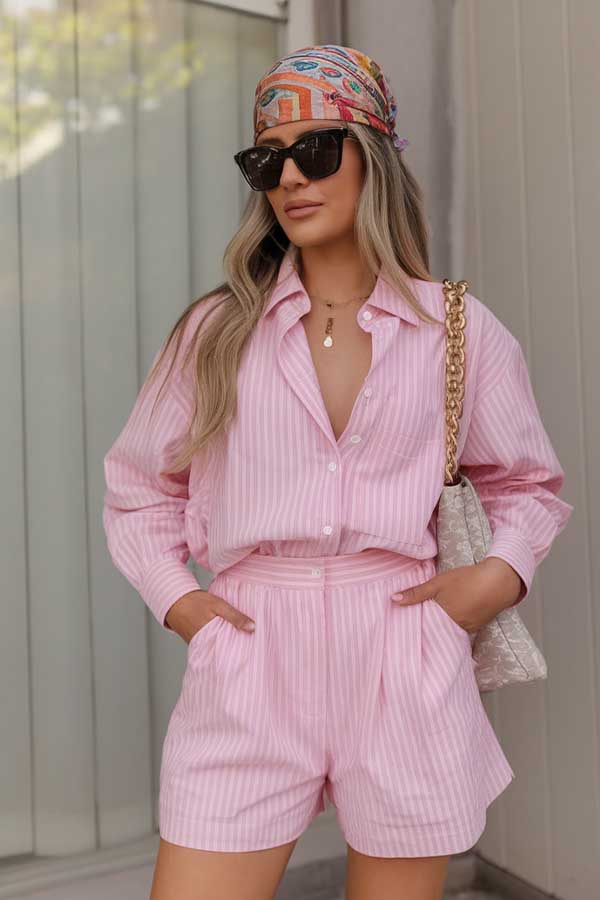 34 Summer Style Trends for 2025 You’ll Want to Wear 4 Soft Pink Striped Co-Ord Set