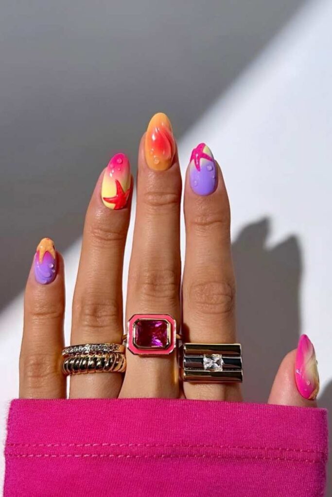 35 Classy Vacation Nail Designs You Can Try This Summer 7 Starfish Nail Designs for Summer