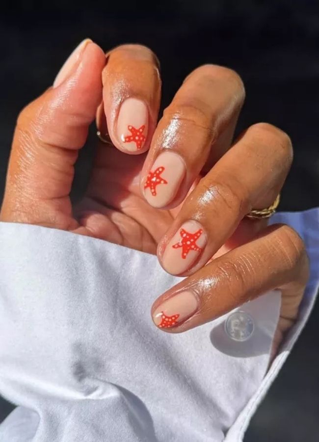 31 Insanely Cute Beach Nails Designs Ideas You’ll Want to Recreate This Summer 15 Starfish Summer Nail Art