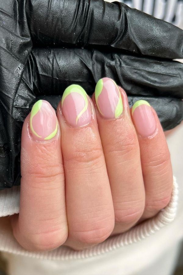 53 Lovely Bright Neon Nail Designs and Mani Nails Colors That Are Trending This Year 24 Subtle Pop Neon Nails