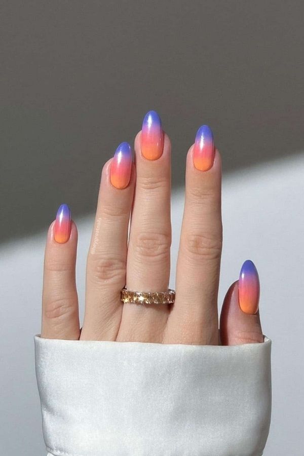 39 Elegant Summer Nails Designs To Upgrade Your Entire Look For The New Season 39 Summer Sunset Nails Ideas