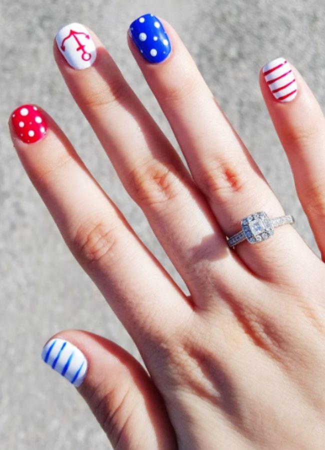 59 Elegant 4th Of July Nails Patriotic Nail Designs You Must Try on Independence Day 2 Super-Cute Fourth of July Nails