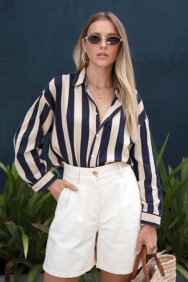 34 Summer Style Trends for 2025 You’ll Want to Wear 19 Tailored Shorts and Stripe Shirt