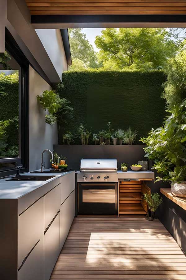 29+ Cozy Backyard Ideas for Small Outdoor Spaces 17 Try a Small Outdoor Kitchen