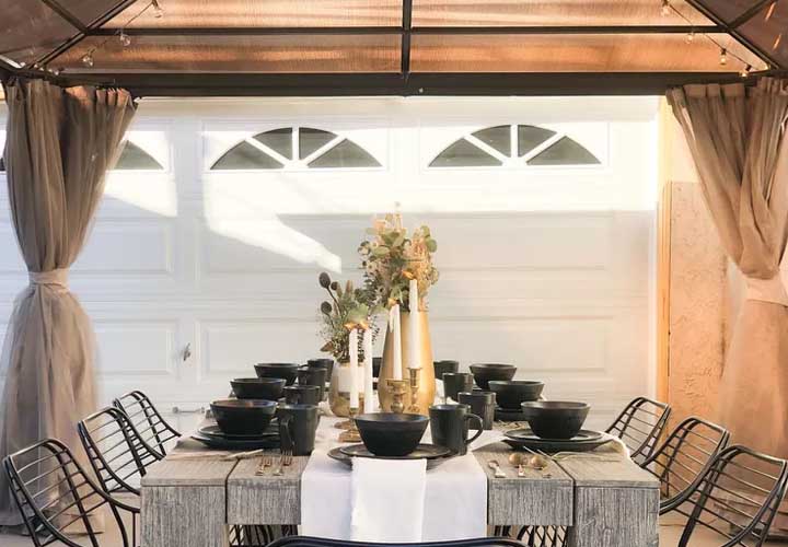 44 Back Patio Ideas on a Budget to Transform Small Outdoor Spaces 35 Use a Pop-Up Canopy for Shade