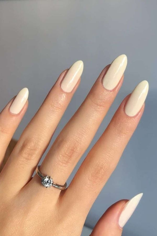 47 Cute Graduation Nail Ideas Mani Designs To Instantly Elevate Your Graduation Look 9 Vanilla Graduation Manicure Idea