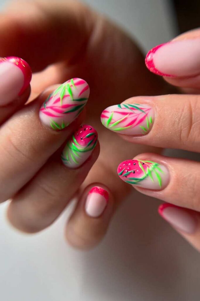 35 Classy Vacation Nail Designs You Can Try This Summer 16 Watermelon Nail Vibes for summer
