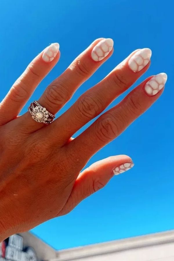 47 Cute Graduation Nail Ideas Mani Designs To Instantly Elevate Your Graduation Look 44 White Crocodile Nail Designs