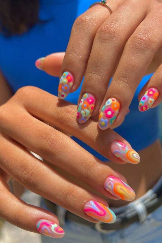 35 Classy Vacation Nail Designs You Can Try This Summer 20 rainbow nail color for summer