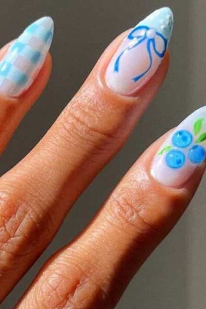 35 Classy Vacation Nail Designs You Can Try This Summer 19 sea blue patterns for summer