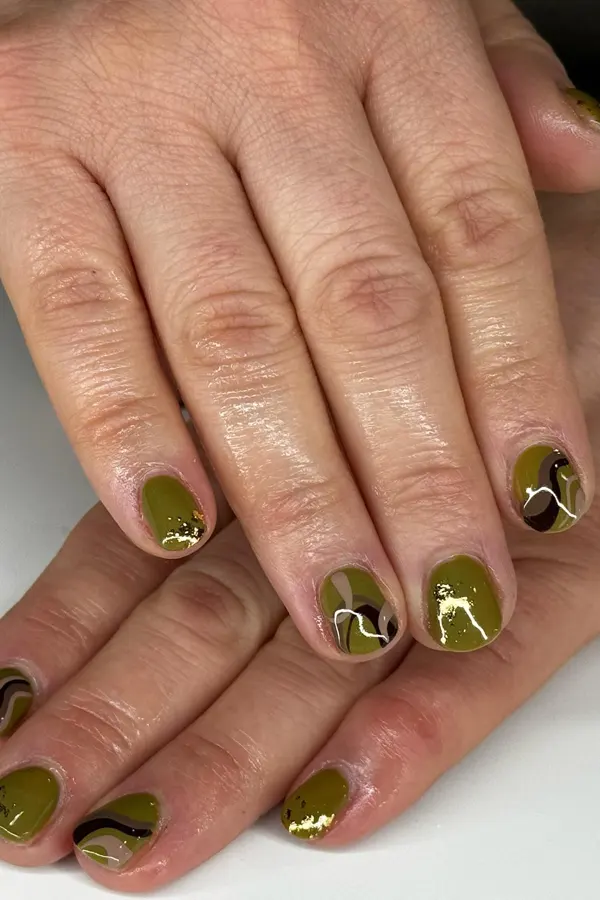 Abstract Olive Nail Shades