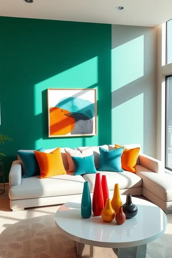 26 Interior Design Living Room Ideas You’ll Love 5 Accent Rugs with Strong Color