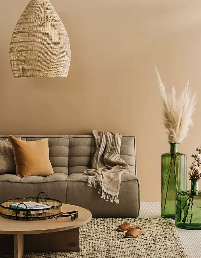 46 Green And Beige Living Room Ideas With Calm Style 47 Add Depth with Natural Textures
