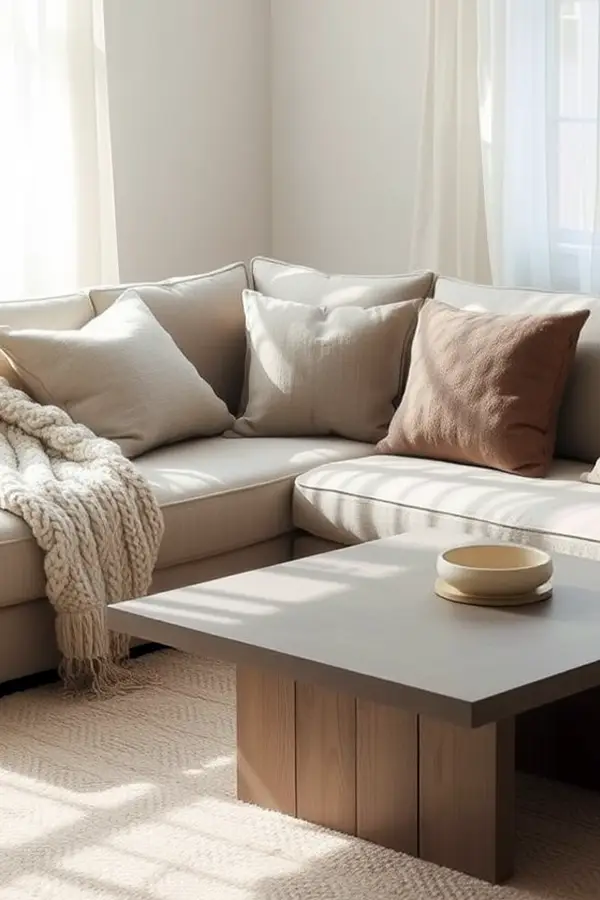 26 Interior Design Living Room Ideas You’ll Love 7 Add Texture Around Rugs