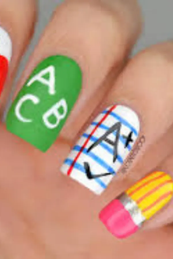 Alphabets Nails Idea