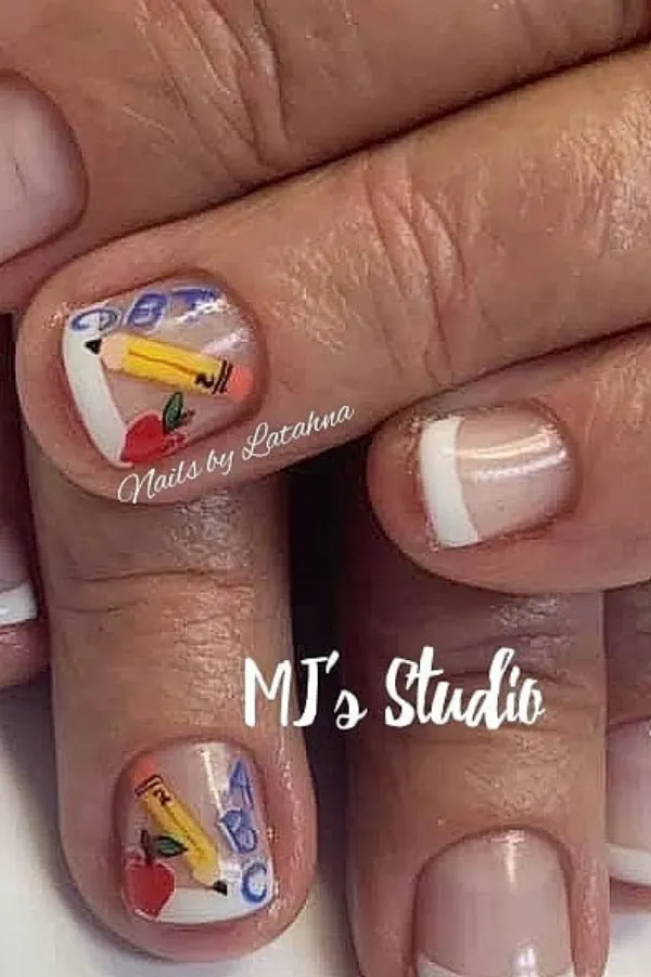 Back to School Fun Nails Art