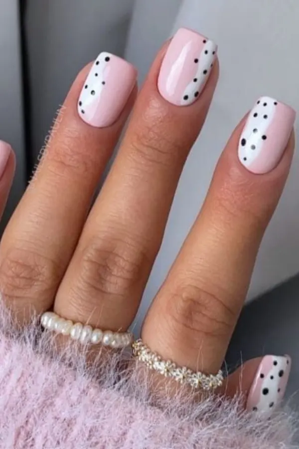 Back to School Pink Nails