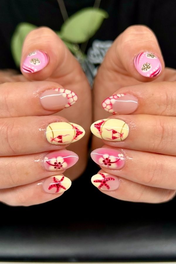 41 Fun Summer Nails Designs To Level Up Your Look This Season 23 Bikini Funky Nails Art