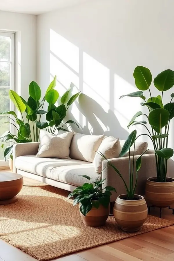 26 Interior Design Living Room Ideas You’ll Love 17 Biophilic Design with Indoor Plants