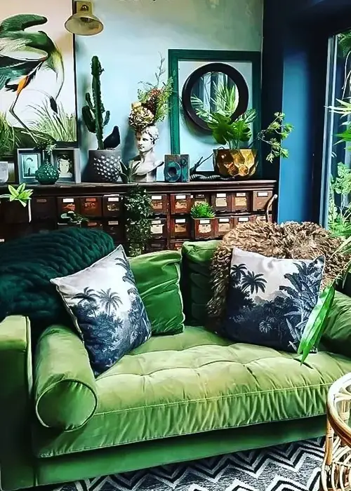 46 Calm Blue And Green Living Room Ideas 2 Biophilic Style With Bold Contrast