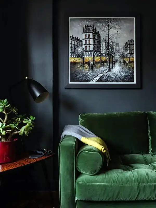 Black Backdrop with Bold Accents