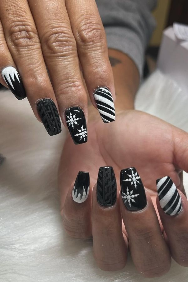 Black and White Nails