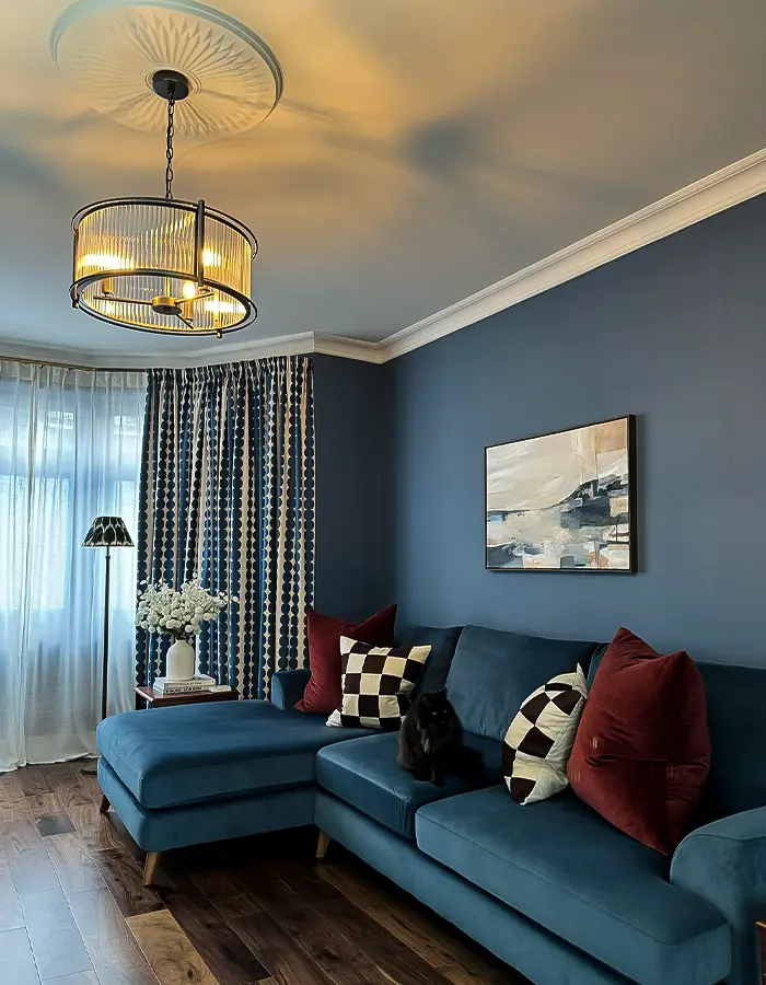 48 Blue Grey Living Room Ideas with Style and Calm 17 Bold Blue With Cozy Details