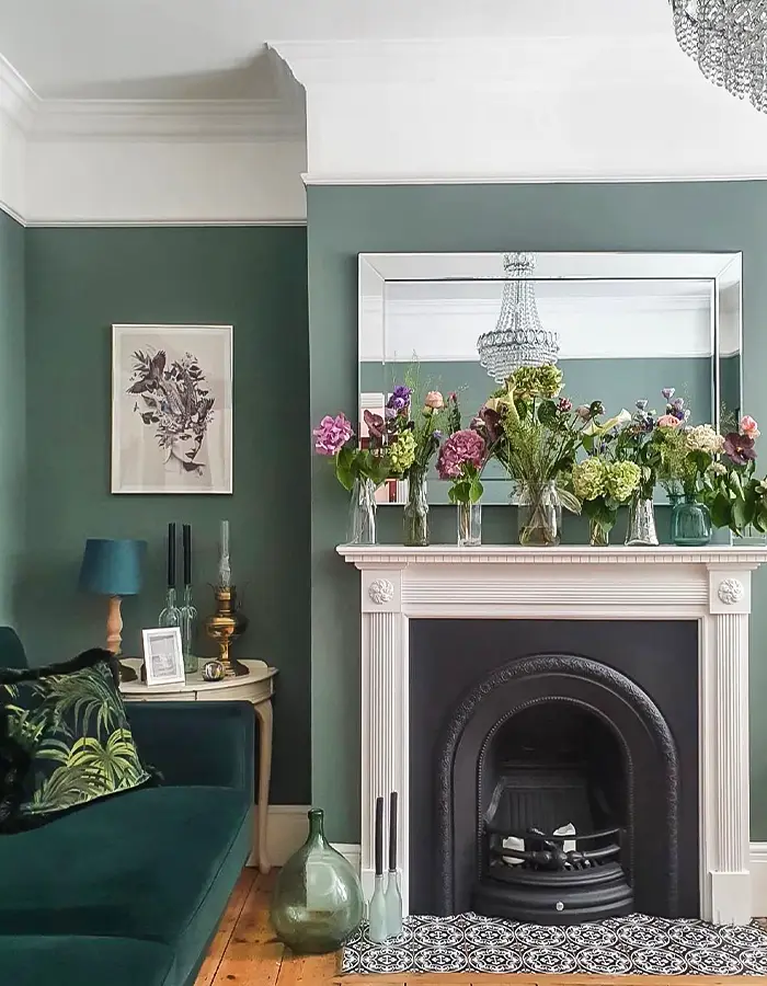 46 Green And Beige Living Room Ideas With Calm Style 35 Charming Green Room with Floral Touches