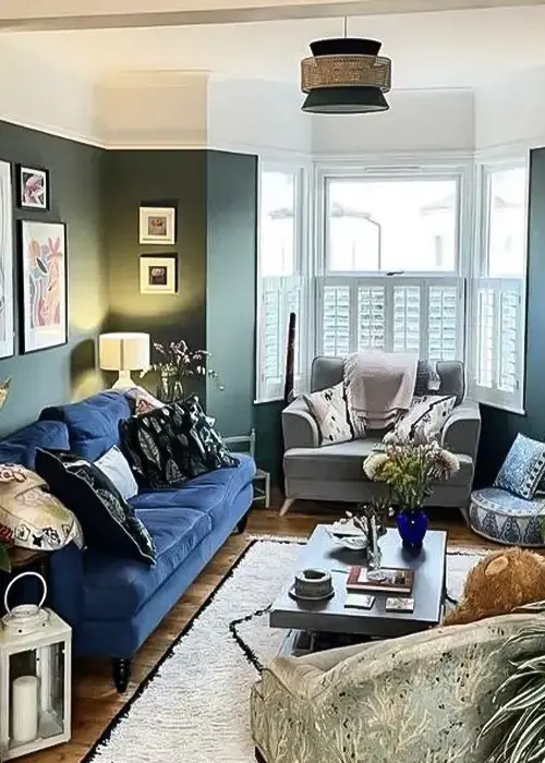 46 Calm Blue And Green Living Room Ideas 26 Chic Comfort with Deep Greens
