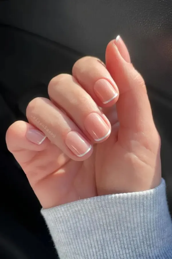 37 Must-Try Clean Girl Nails Ideas for a Fresh and Effortlessly Simple Look 32 Clean Micro French Tips